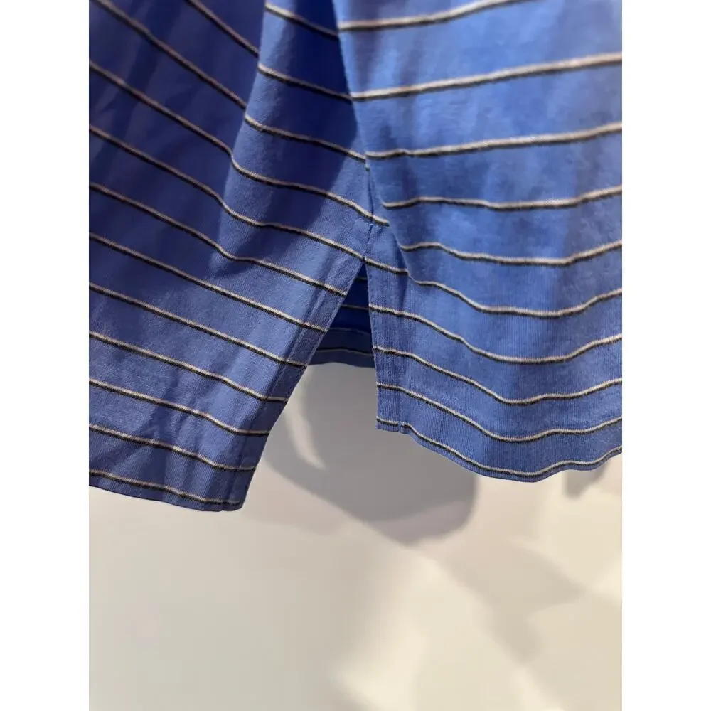 Polo Golf Ralph Lauren Size XXL Short Sleeve Polo Shirt Striped Blue Casual